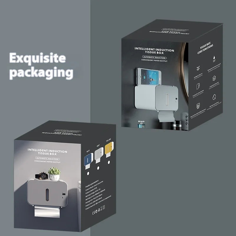 Portable Toilet Paper Holders Wall-Mounted Automatic Toilet Paper Dispenser Induction for Bathroom Accessories Tissue Rack