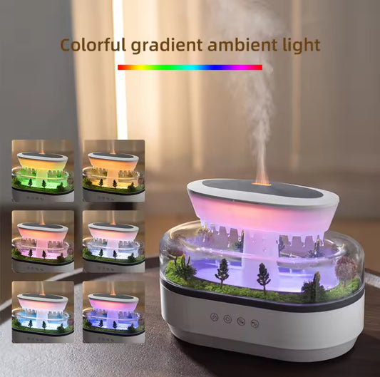 Rain Cloud Humidifier – Cool Mist with 7-Color Light & Aroma Diffuser