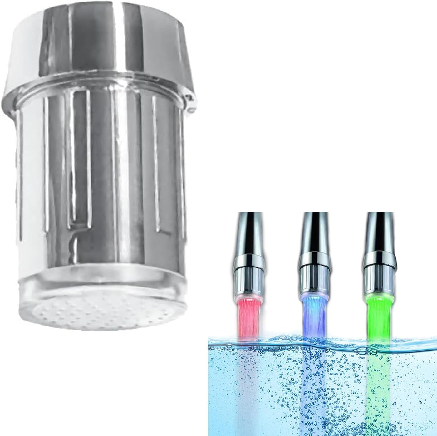 3-Color LED Water Faucet Temperature Sensor 