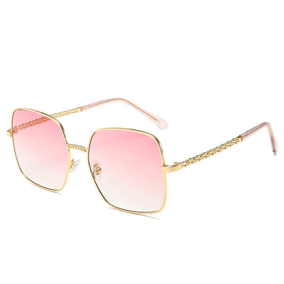 HB Large Gold Frame Fashion Sunglasses