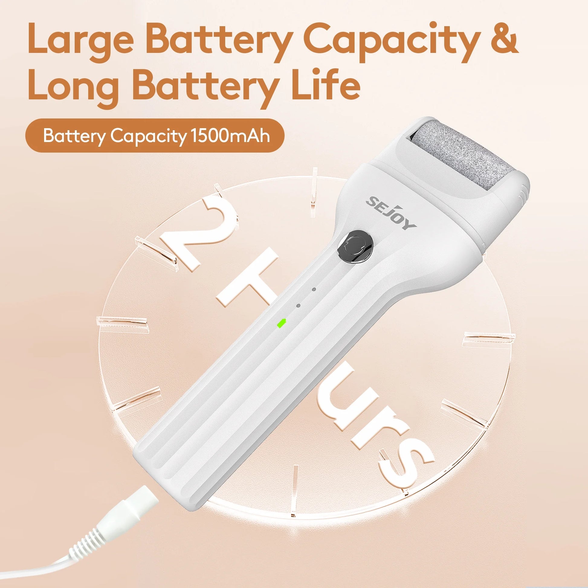 Electric Feet Callus Removers Rechargeable,3 Grinding Heads Waterproof Electronic Foot File Pedicure Tools