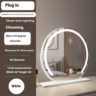 Modern Semicircle Touch Dimming LED Mirror