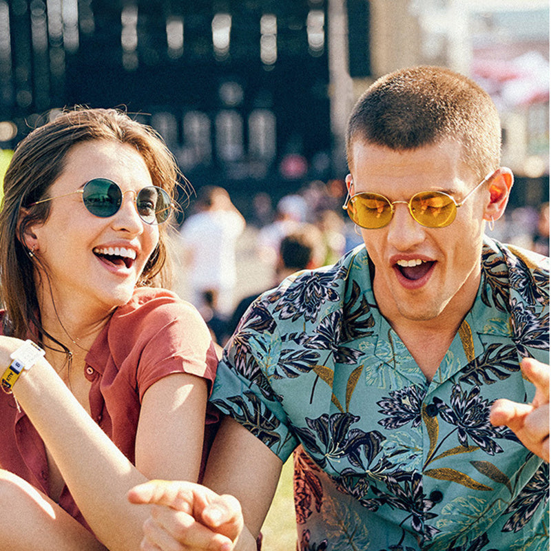 HB Small Oval Frame Sunglasses