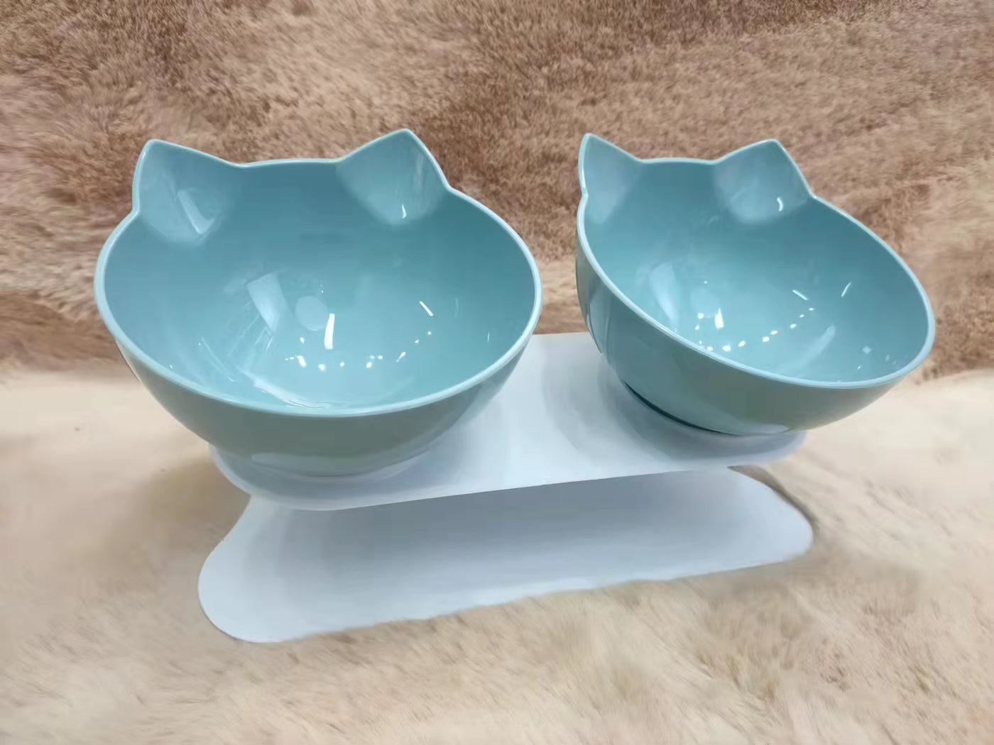 Non-Slip Double Cat Bowl Pet Water Food Feed Dog Bowls Pet Bowl with Inclination Stand Cats Feeder Feeding Bowl Kitten Supplies