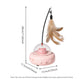 Smart Teaser Cat Toy Electric UFO Cat Teaser Stick with Bell Training Pet Toys Replaceable Feather Interactive Cat Supplies