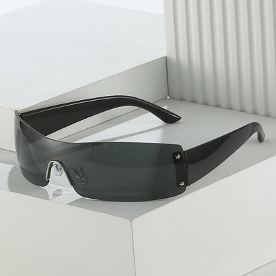 HB Oval Shaped Rimless Sunglasses