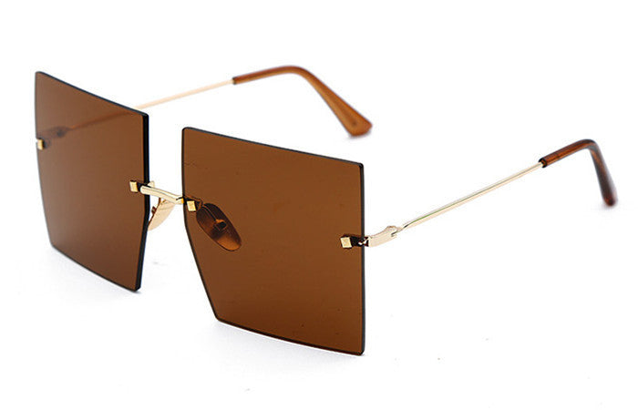 HB Square Rimless Metal Sunglasses