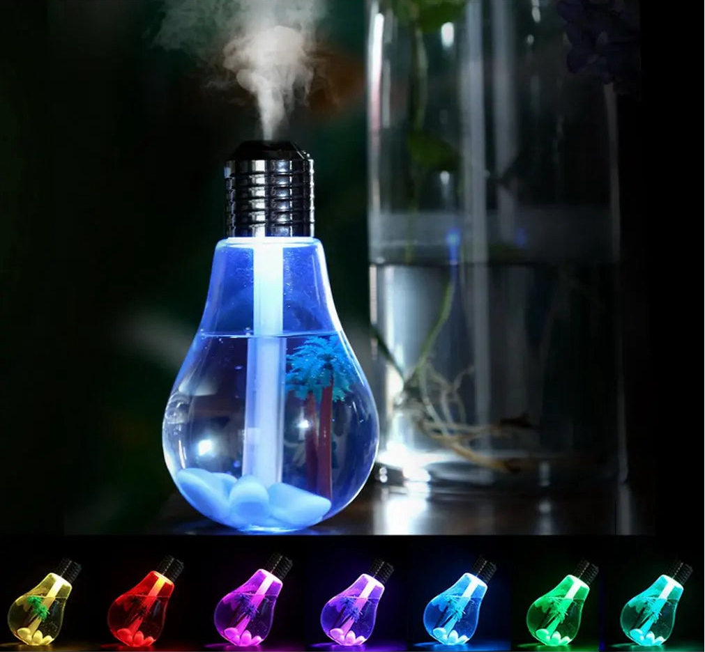 Bulb Humidifier – 400ML with LED Night Light