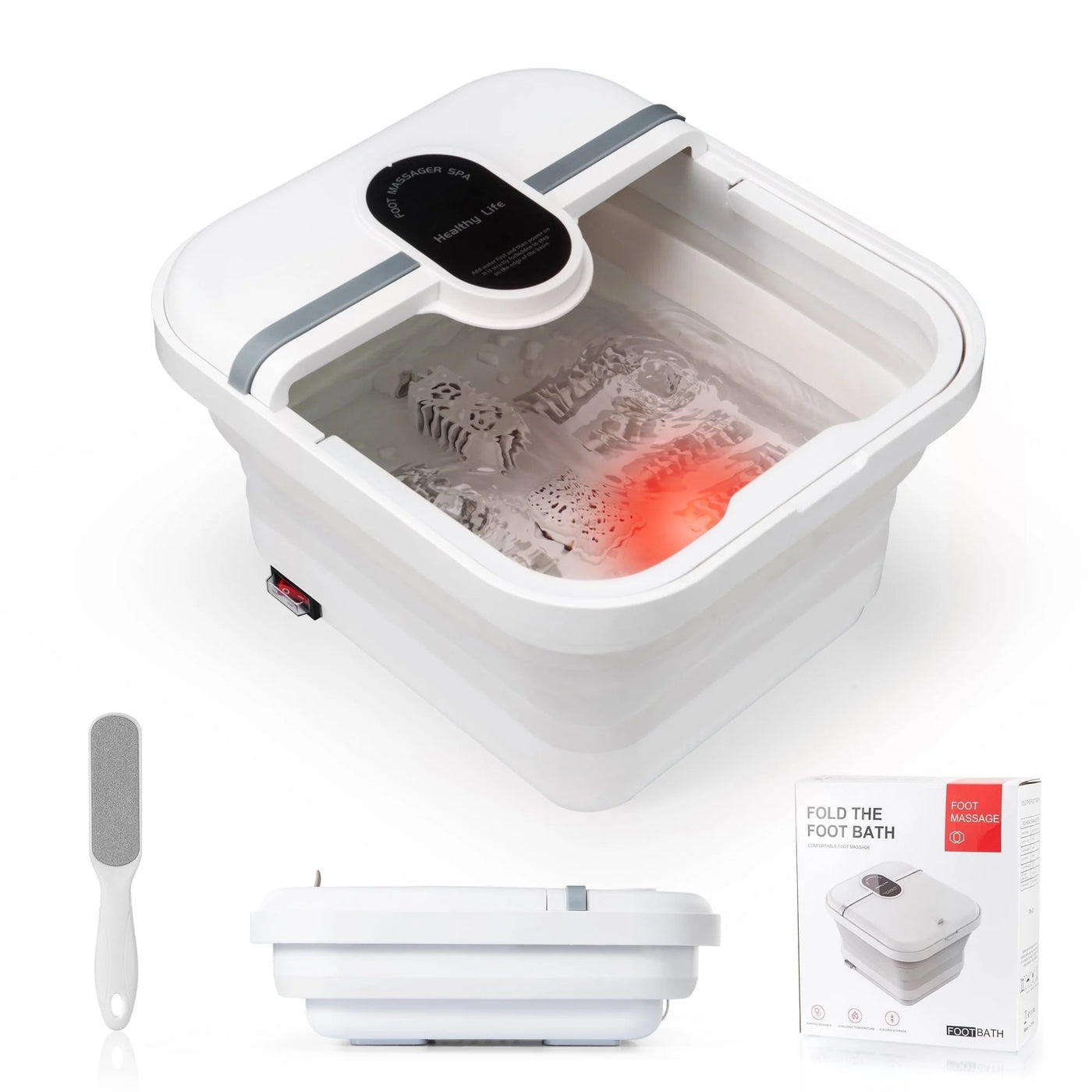 Foot Spa Bath Massager with Heat and Bubbles