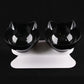 Non-Slip Double Cat Bowl Pet Water Food Feed Dog Bowls Pet Bowl with Inclination Stand Cats Feeder Feeding Bowl Kitten Supplies