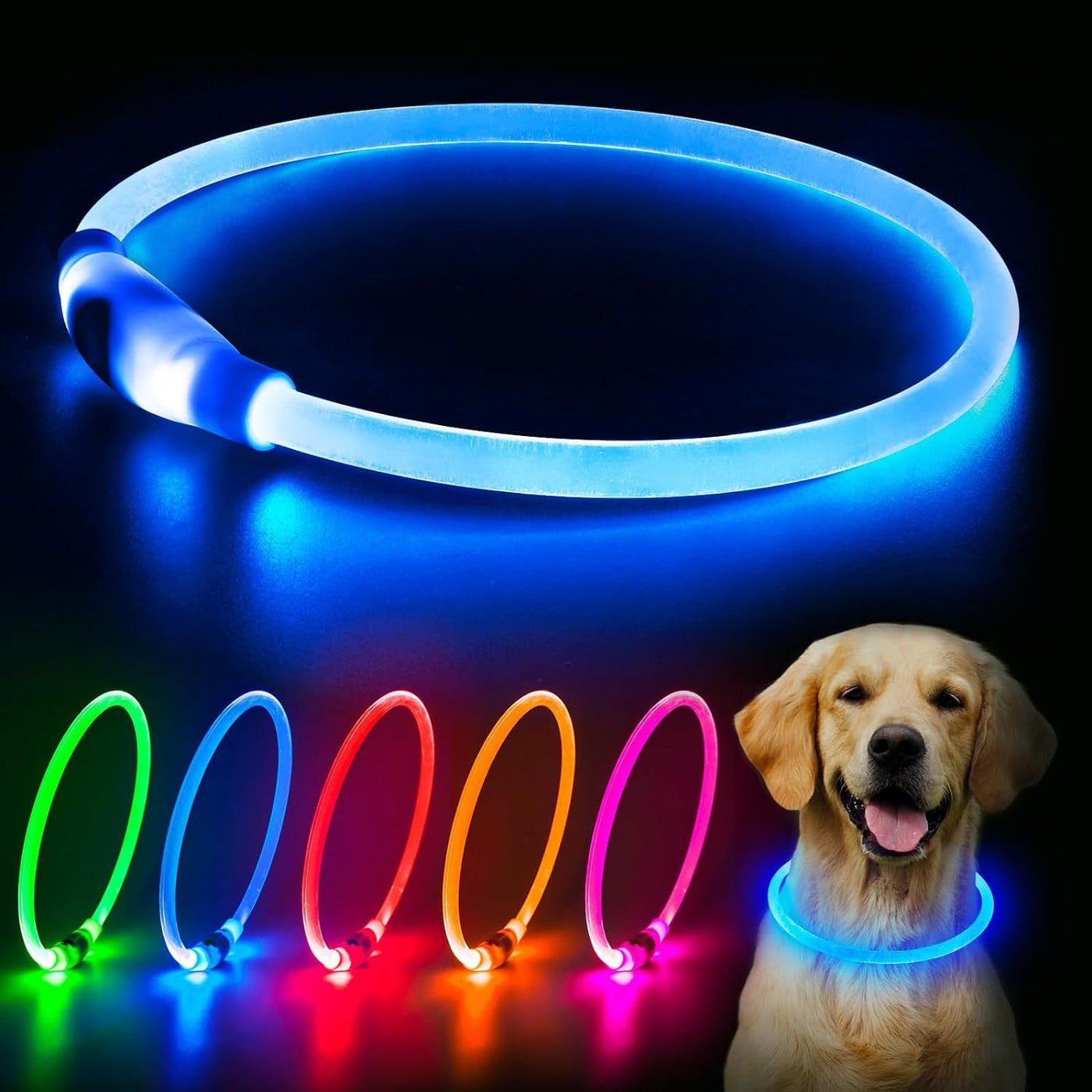 LED Dog Collar – USB Rechargeable Safety Light