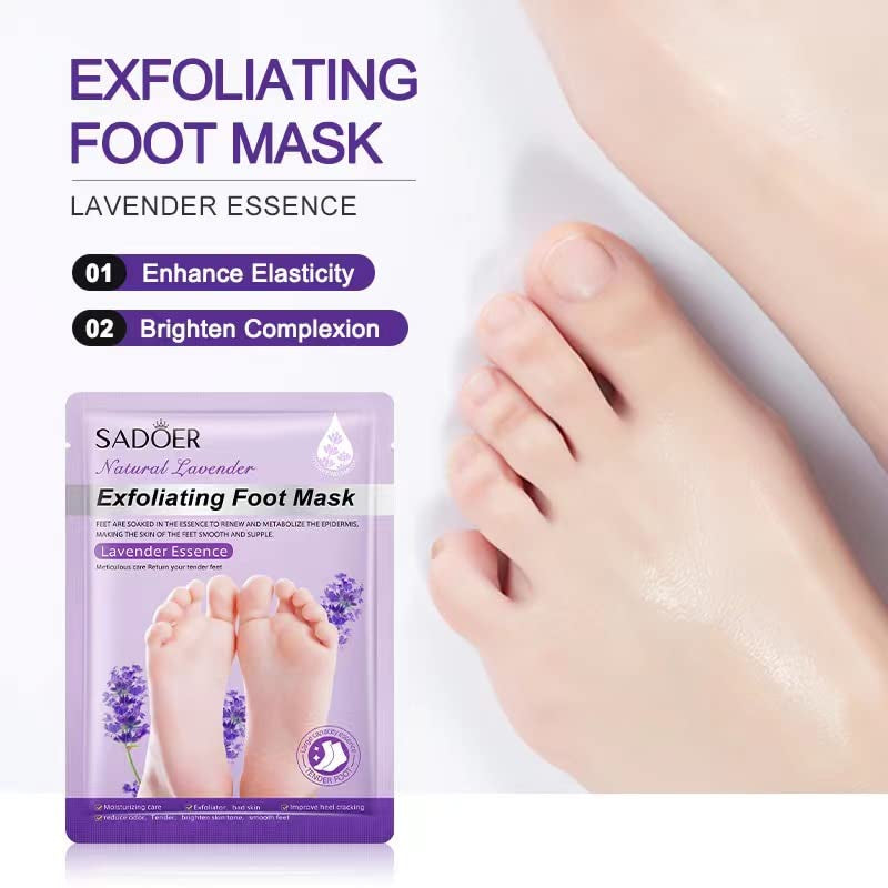 Foot Peel Mask 6 Pack,Foot Spa Foot Care for Women Peel Mask with Lavender for Men and Women Feet Peeling Mask Exfoliating, Callused Foot Mask Peel,Foot Mask for Dry Dead Skin,Remove Dead Skin