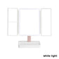72 LED Light Desktop Vanity Mirror 1/2/3X Magnifying 