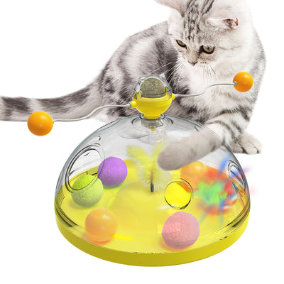 NEW! Interactive and Multifunctional Windmill Spinning Cat Toy
