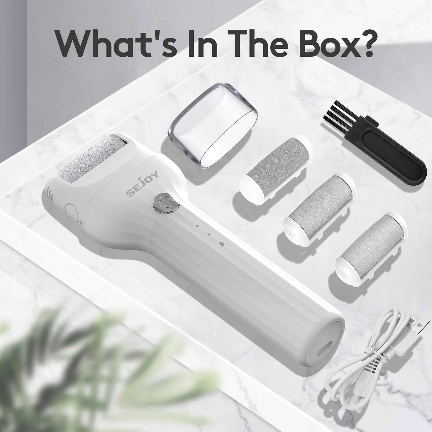 Electric Feet Callus Removers Rechargeable,3 Grinding Heads Waterproof Electronic Foot File Pedicure Tools