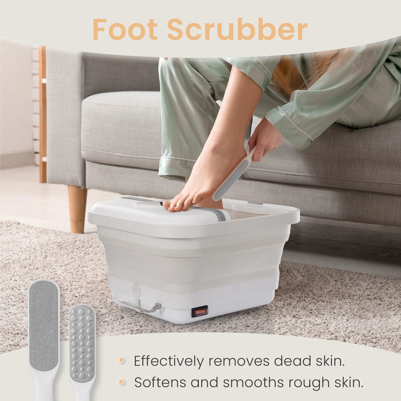 Foot Spa Bath Massager with Heat and Bubbles