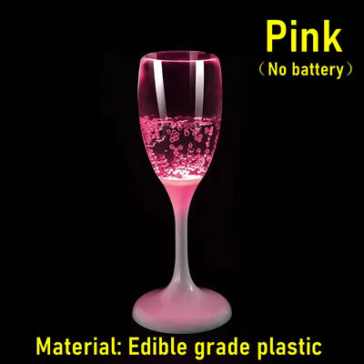 6Pcs LED Glowing Light up Cups Creative Goblet Glow in Water Cocktail Cup Wedding Party Decoration Christmas Atmosphere Cup