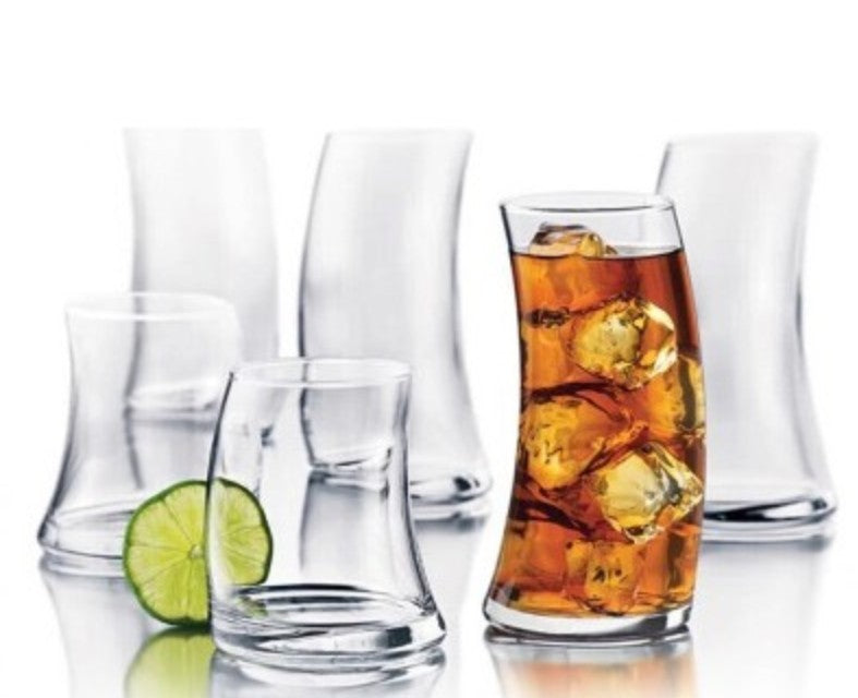 Crescent Shaped Glass Cup – Elegant Modern Drinkware