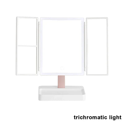 72 LED Light Desktop Vanity Mirror 1/2/3X Magnifying 