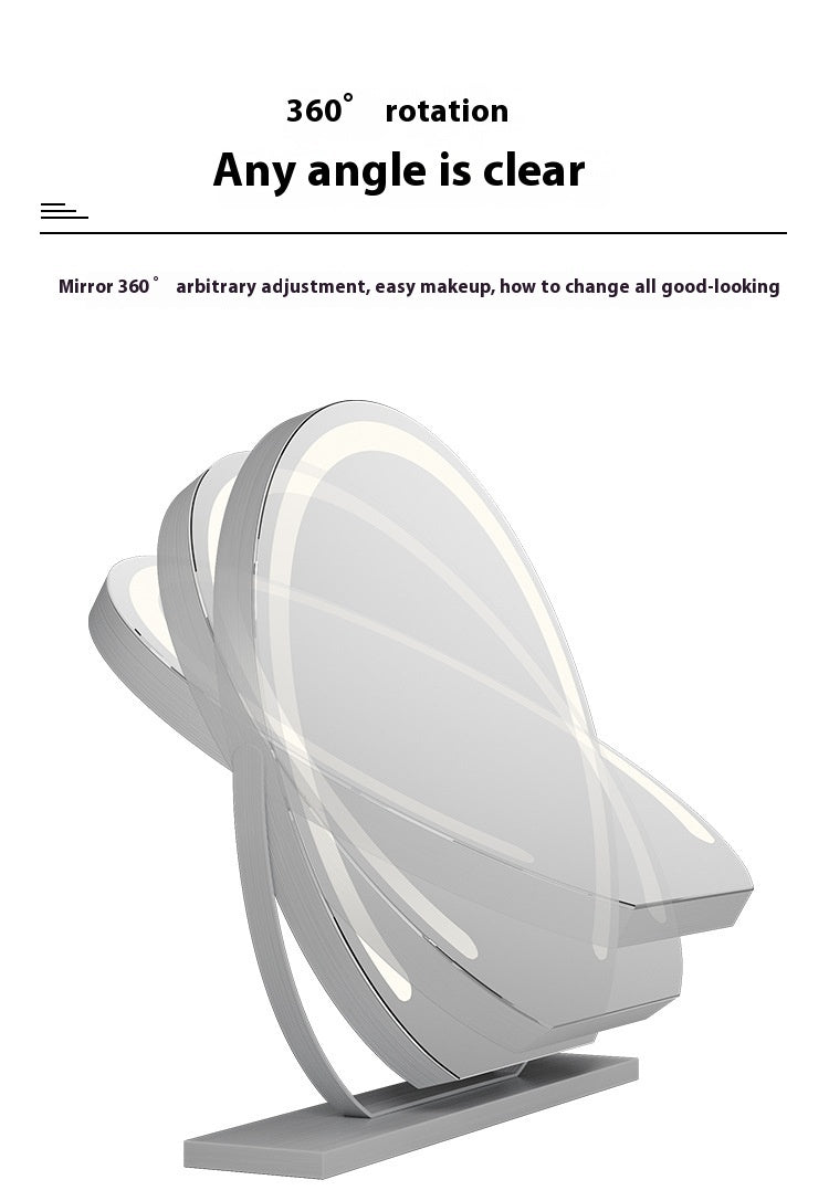 Modern Semicircle Touch Dimming LED Mirror