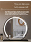 Modern Semicircle Touch Dimming LED Mirror