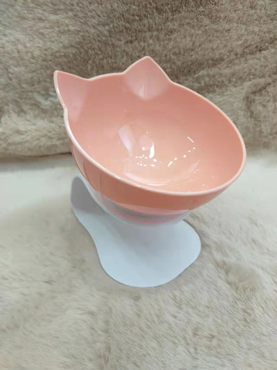 Non-Slip Double Cat Bowl Pet Water Food Feed Dog Bowls Pet Bowl with Inclination Stand Cats Feeder Feeding Bowl Kitten Supplies