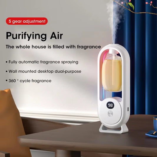 Automatic Home Fragrance Machine Essential Oil Diffuser Nebulizer Perfume Scent Machine for Kitchen and Toilet Deodorization