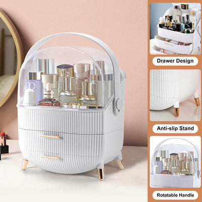 Makeup Storage Organizer, Cosmetics Skincare Organizers with Transparent Lid, Vanity Cosmetics Storage, Ideal Gifts for Women Or