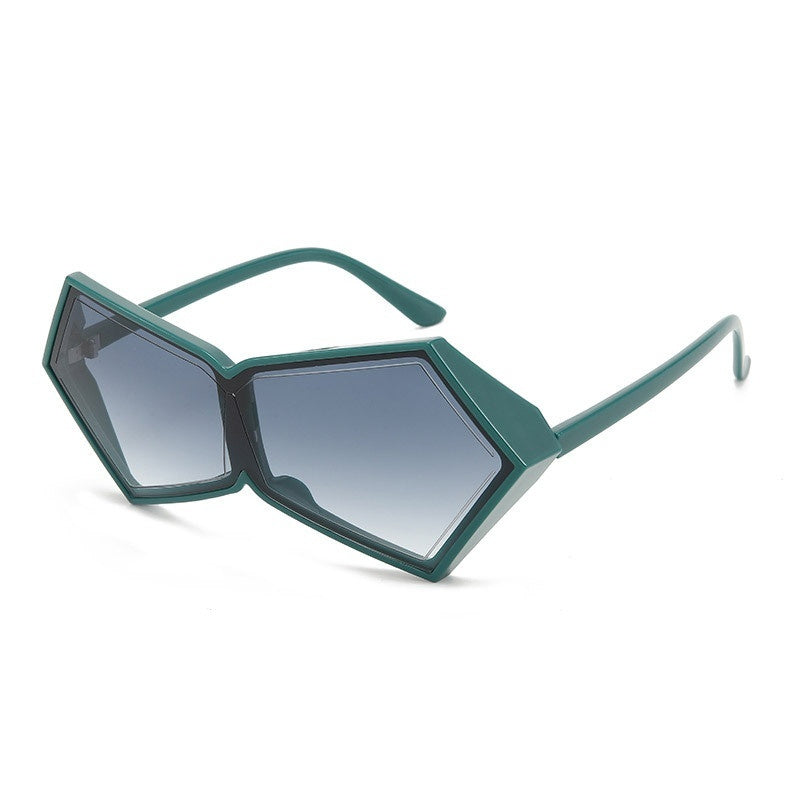 HB UV Protection Thick Polygon Frame Sunglasses