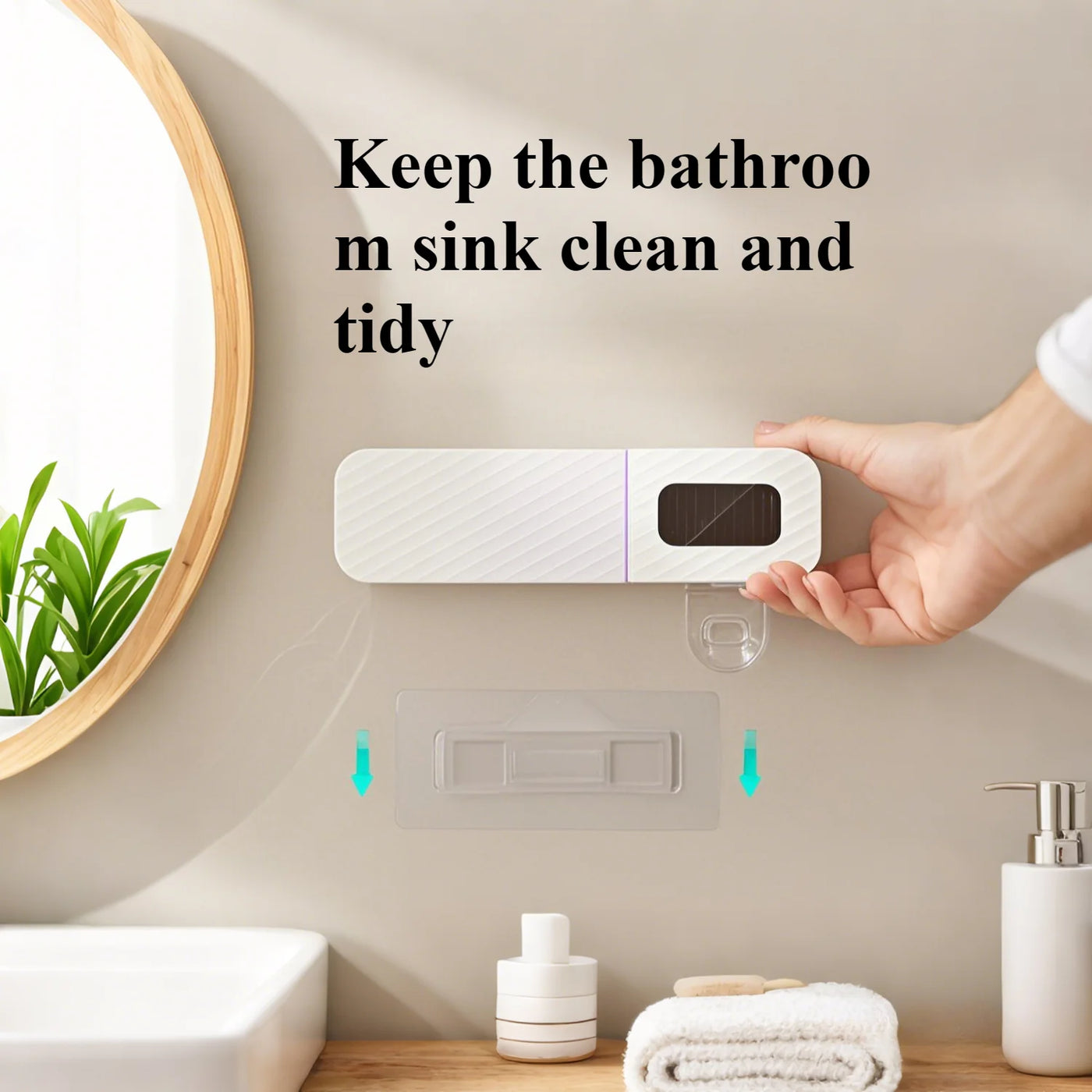 Toothbrush Holder Wall Mounted Automatic Toothpaste Squeezer Storage Rack Bathroom Accessories Toothpaste Dispenser