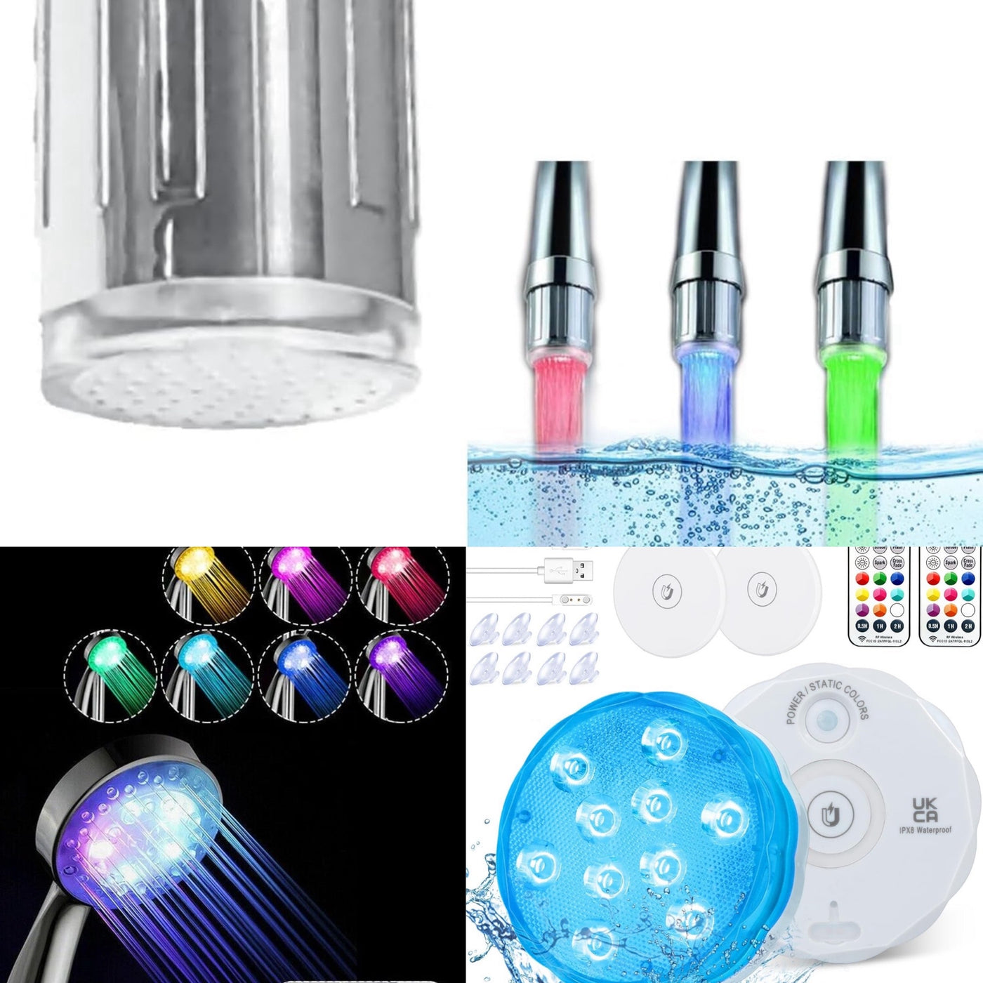 NEW! Luminous Aqua LED Bathroom Kit