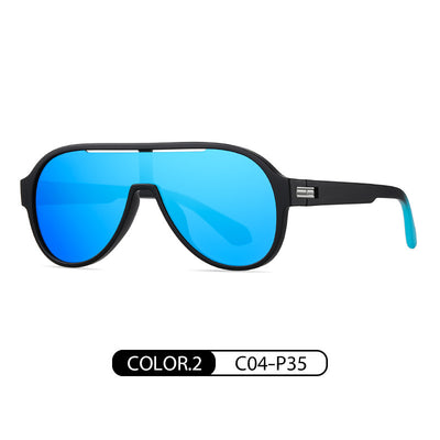 HB One-piece Large Frame Colorful Polarized Sunglasses