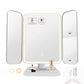 Trifold Makeup Mirror LED Lights Dorm Dressing Mirror Beauty Light up Your Fill Light with Smart Complementary Makeup Mirror Tri