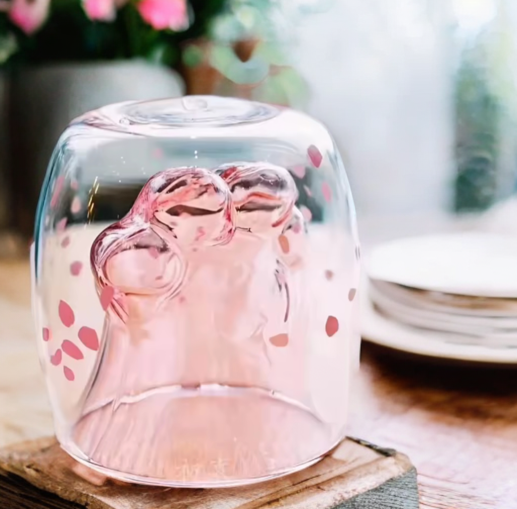 Cat Paw Glass Cup – Double-Layer Coffee Mug