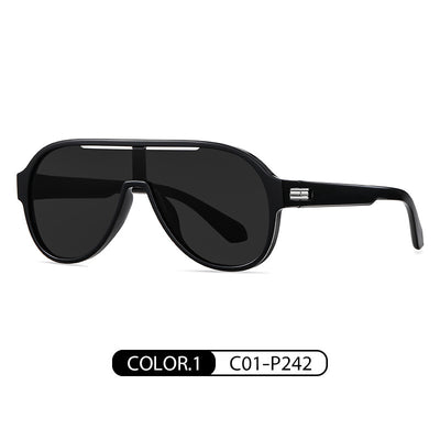 HB One-piece Large Frame Colorful Polarized Sunglasses