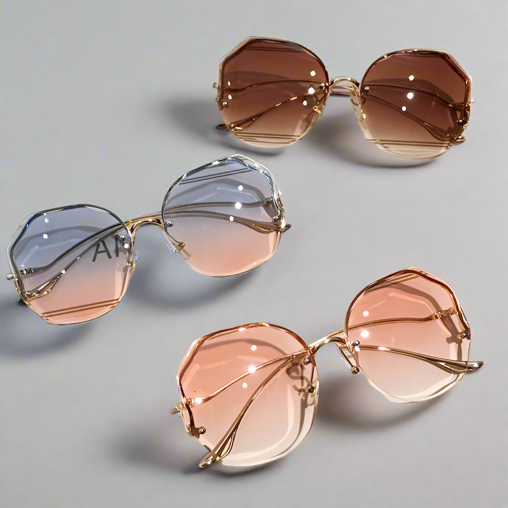 HB Ladies Fashion Gradient Borderless Sunglasses