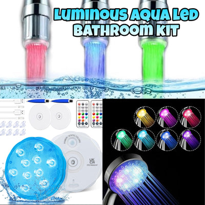 NEW! Luminous Aqua LED Bathroom Kit