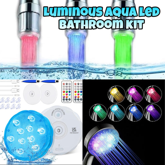 NEW! Luminous Aqua LED Bathroom Kit