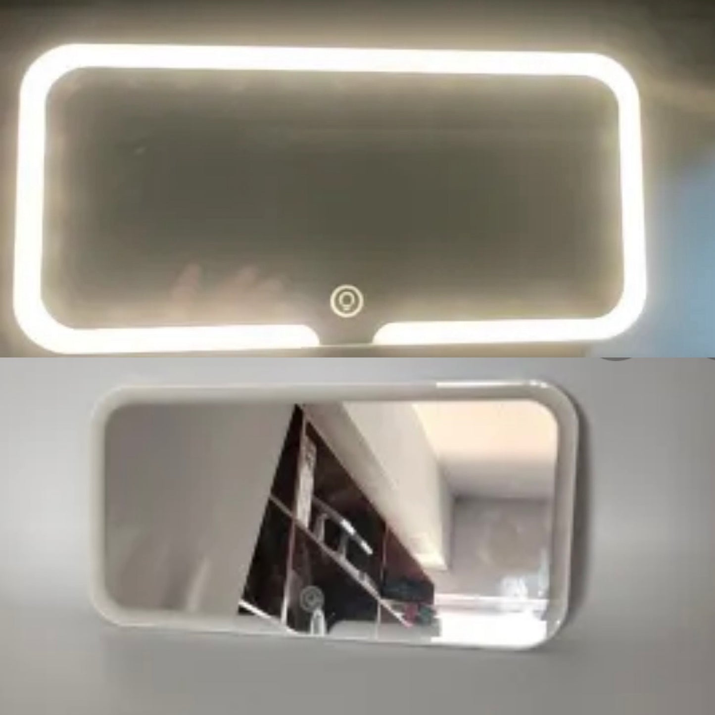LED Makeup Mirror – Car Sun Visor with Touch Light