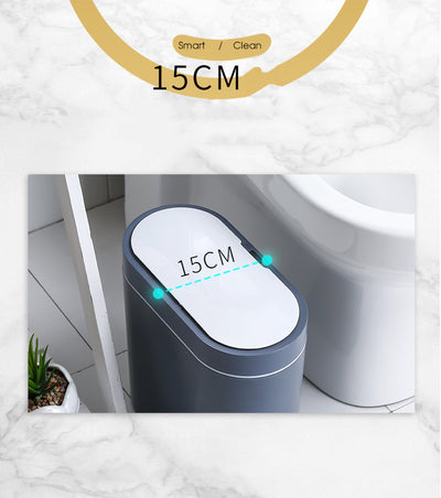 Smart Electric Smart Trash Can With Built in Toilet Brush
