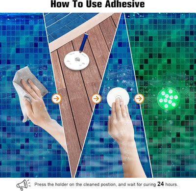 Rechargeable Submersible LED Lights with Remote, USB Color Changing Aquarium Lights with Magnet Suction Cups, Waterproof Underwater Pool Lights for Inground Pool Shower Hot Tub Accessories, 2Packs