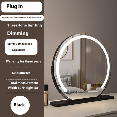 Modern Semicircle Touch Dimming LED Mirror