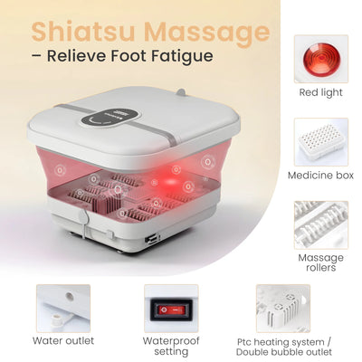 Foot Spa Bath Massager with Heat and Bubbles