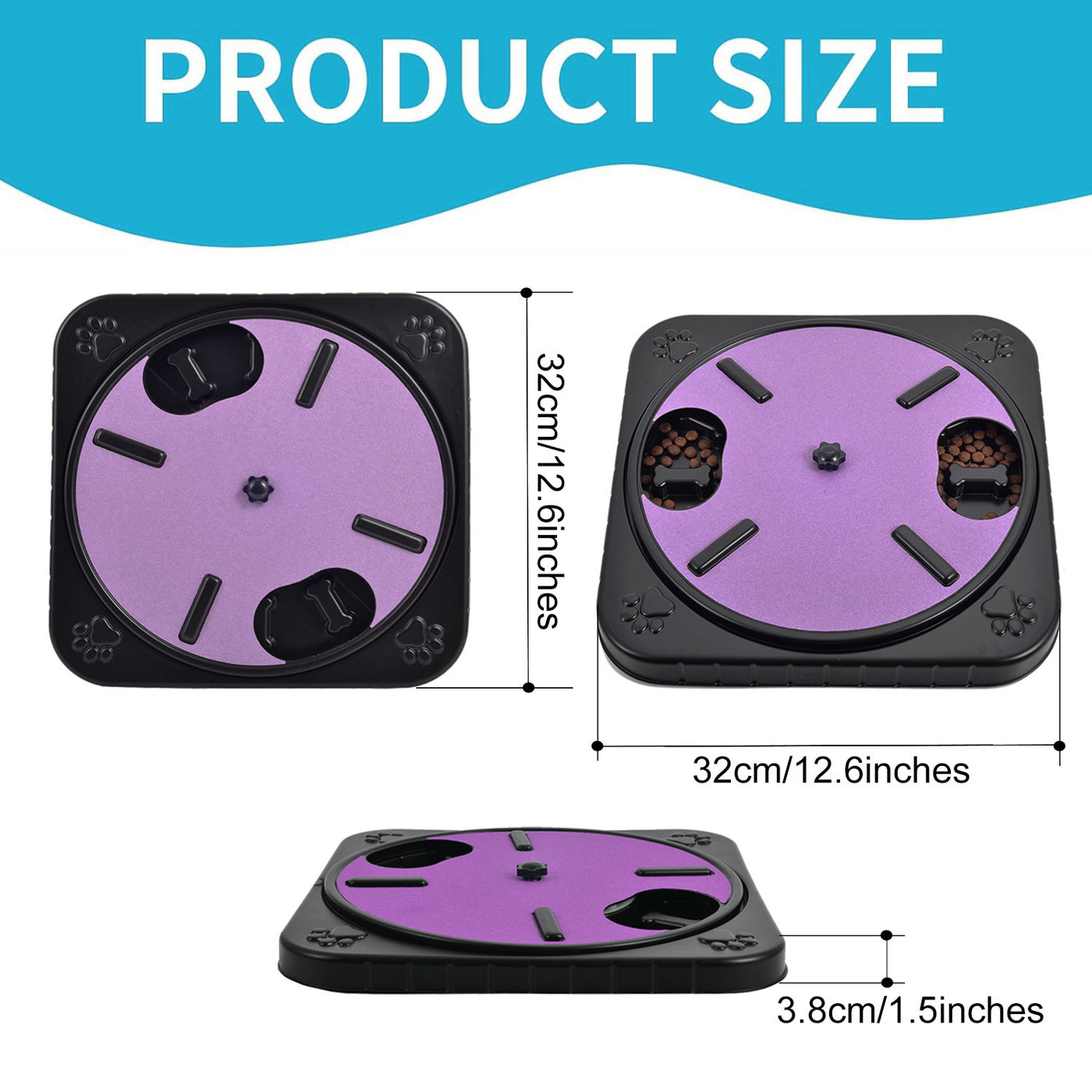 Pet Dog Slow-Feeding and Nail Filing Board