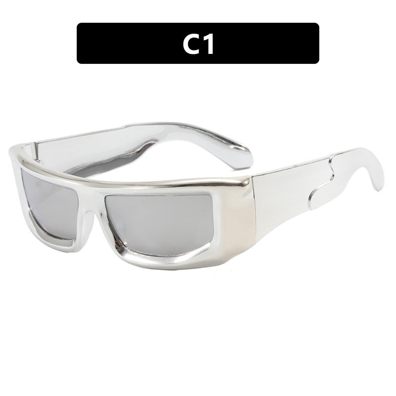 HB Futuristic Fashion Squared Sunglasses