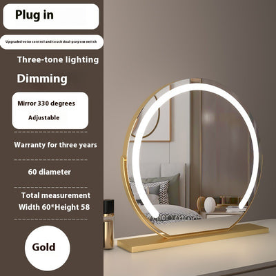 Modern Semicircle Touch Dimming LED Mirror