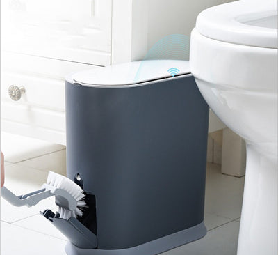 Smart Electric Smart Trash Can With Built in Toilet Brush