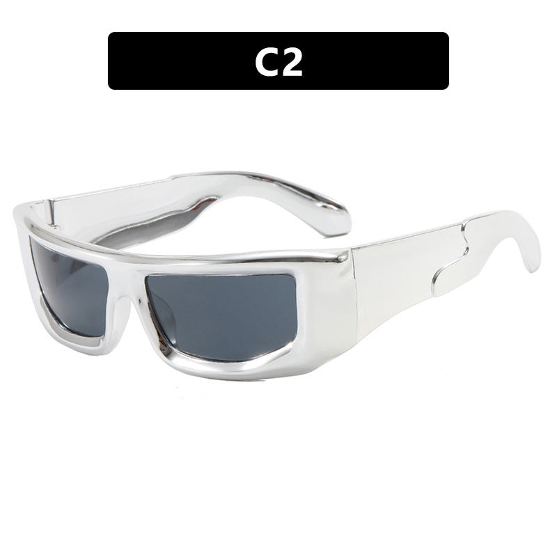HB Futuristic Fashion Squared Sunglasses