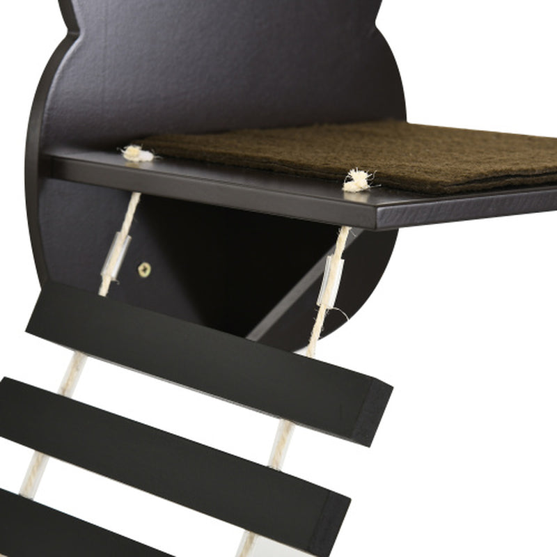 Pawhut Cat Shelves with Ergonomically Curved Platform, Cozy Cat House, Bridge, Easy Stairs, and Flat Perch, Wall-Mounted Cat Tree Climbing Playground, Modern Cat Tree, Coffee Brown