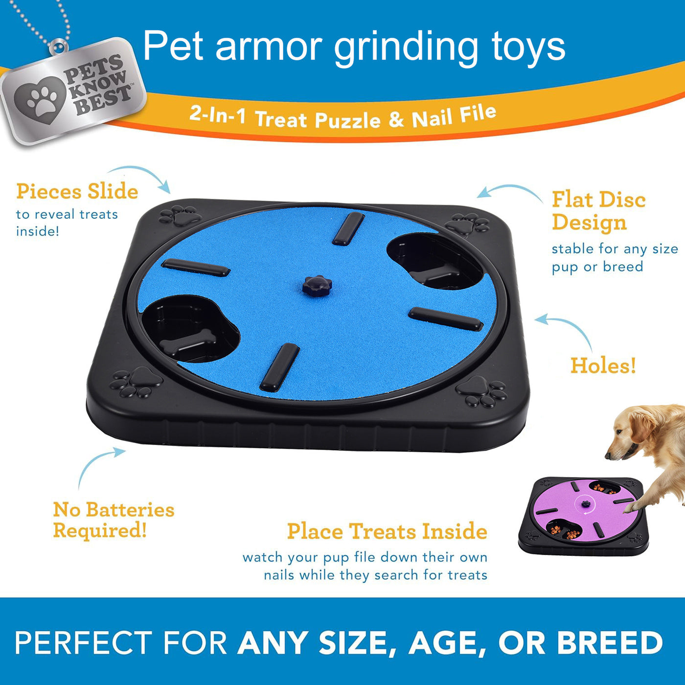 Pet Dog Slow-Feeding and Nail Filing Board